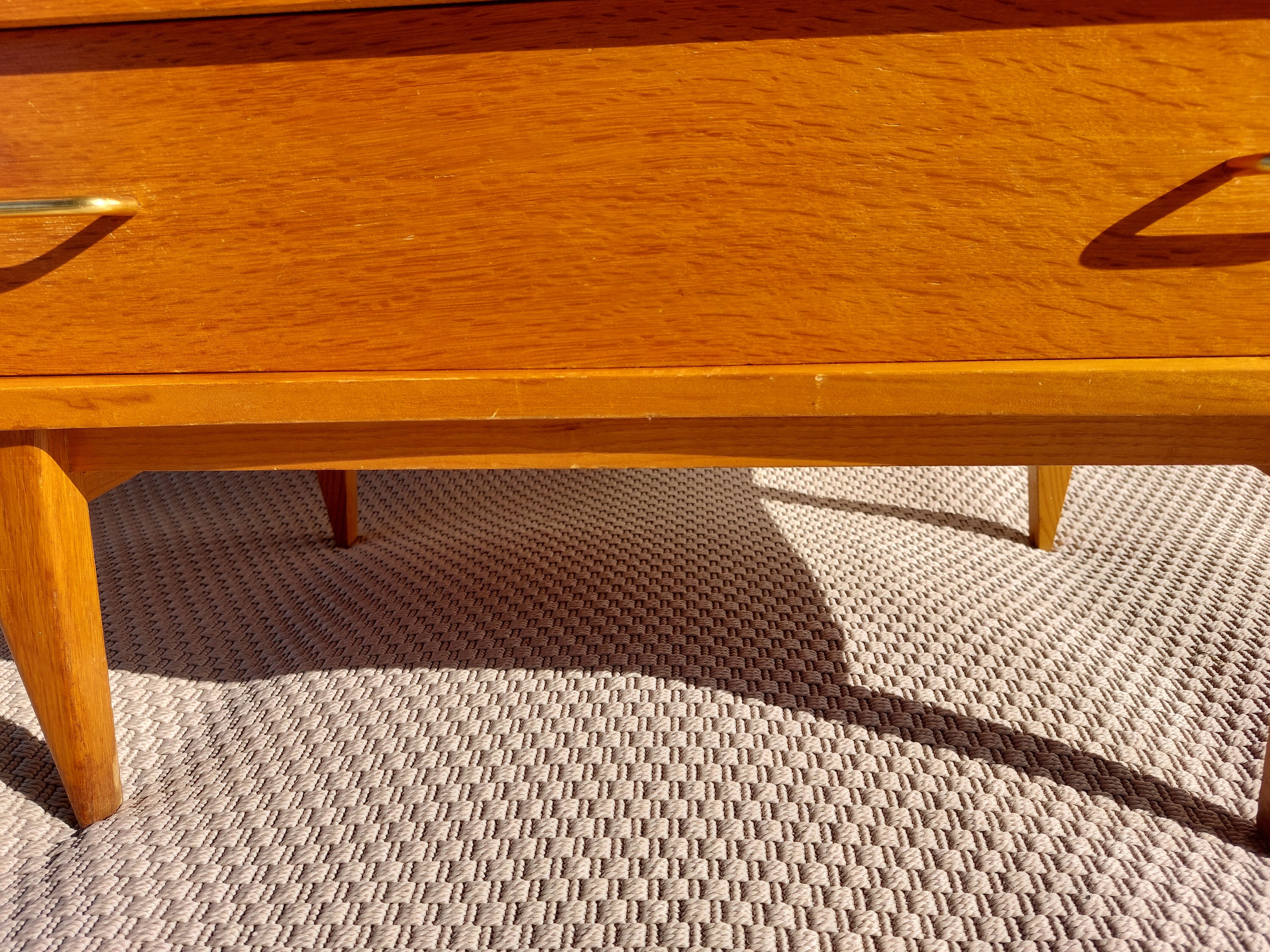 vintage commode with tapered legs