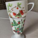 Matching mazagran and cup - paris porcelain