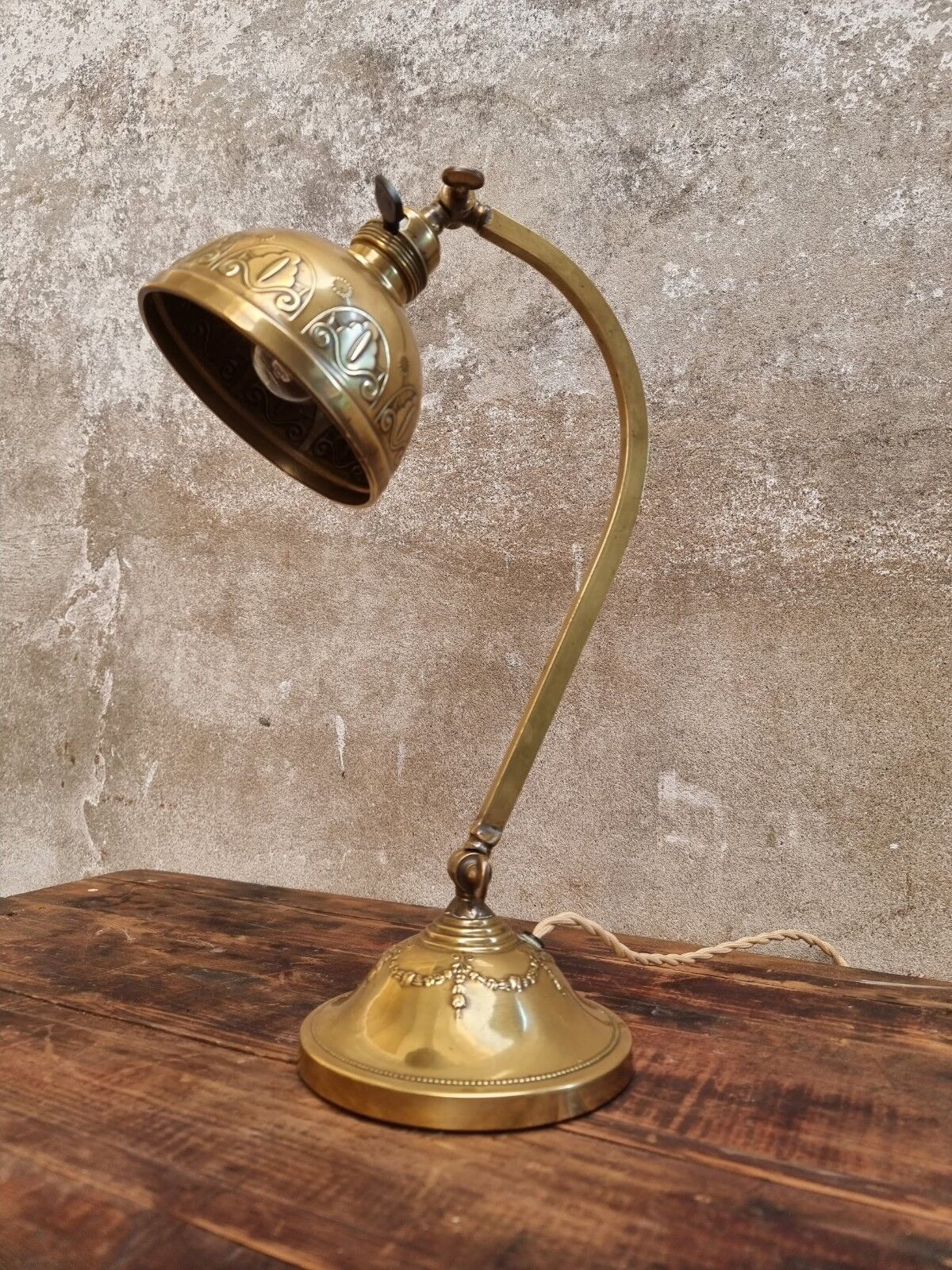 Antique table lamp copper desk lamp