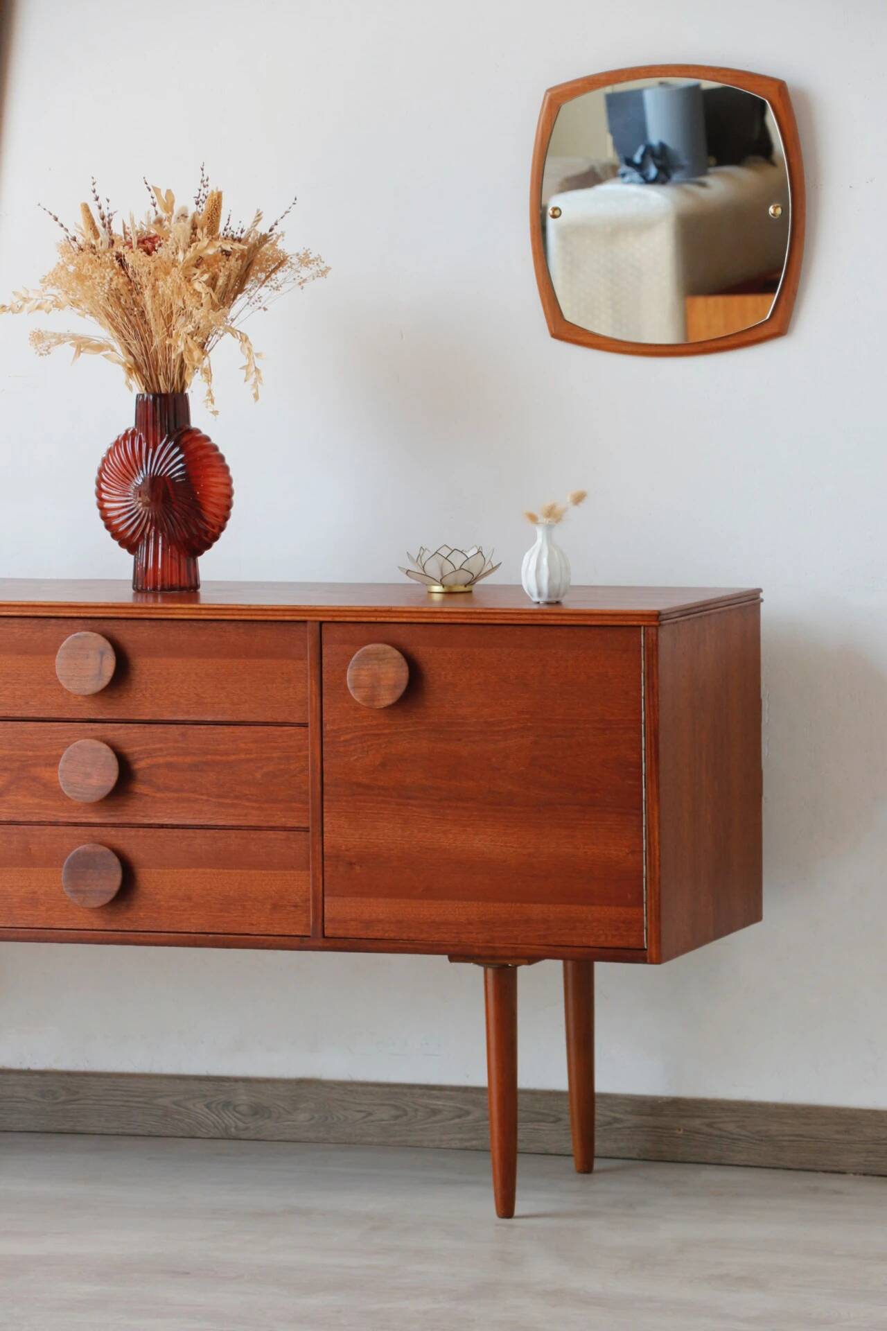 Petite enfilade scandinave sapelli – Design anglais années 60