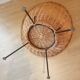 Vintage rattan basket armchairs