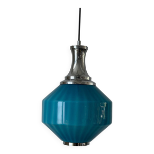 Suspension en verre bleu