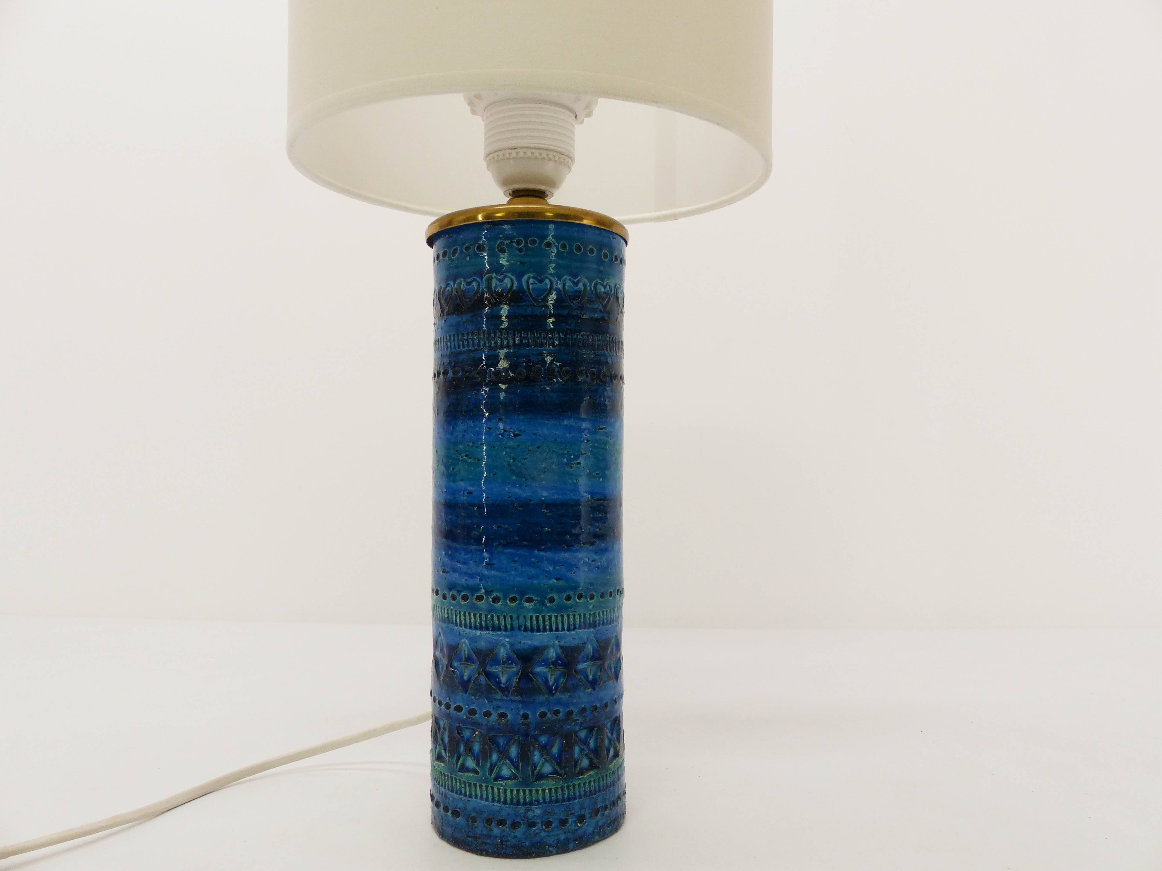 Rimini blue roller lamp Aldo Londi for Bitossi 1960