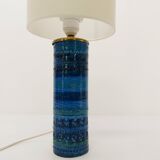 Lampe rouleau bleu Rimini Aldo Londi pour Bitossi 1960