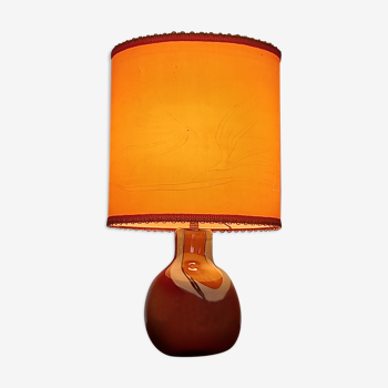 F.Morin blown glass lamp dated 1981. Perfect condition