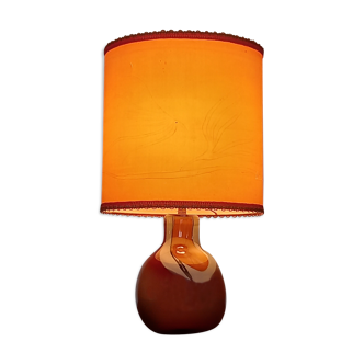 F.Morin blown glass lamp dated 1981. Perfect condition