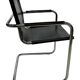 Ensemble de 4 chaises cantilever design noir et chrome fabriquées en Italie