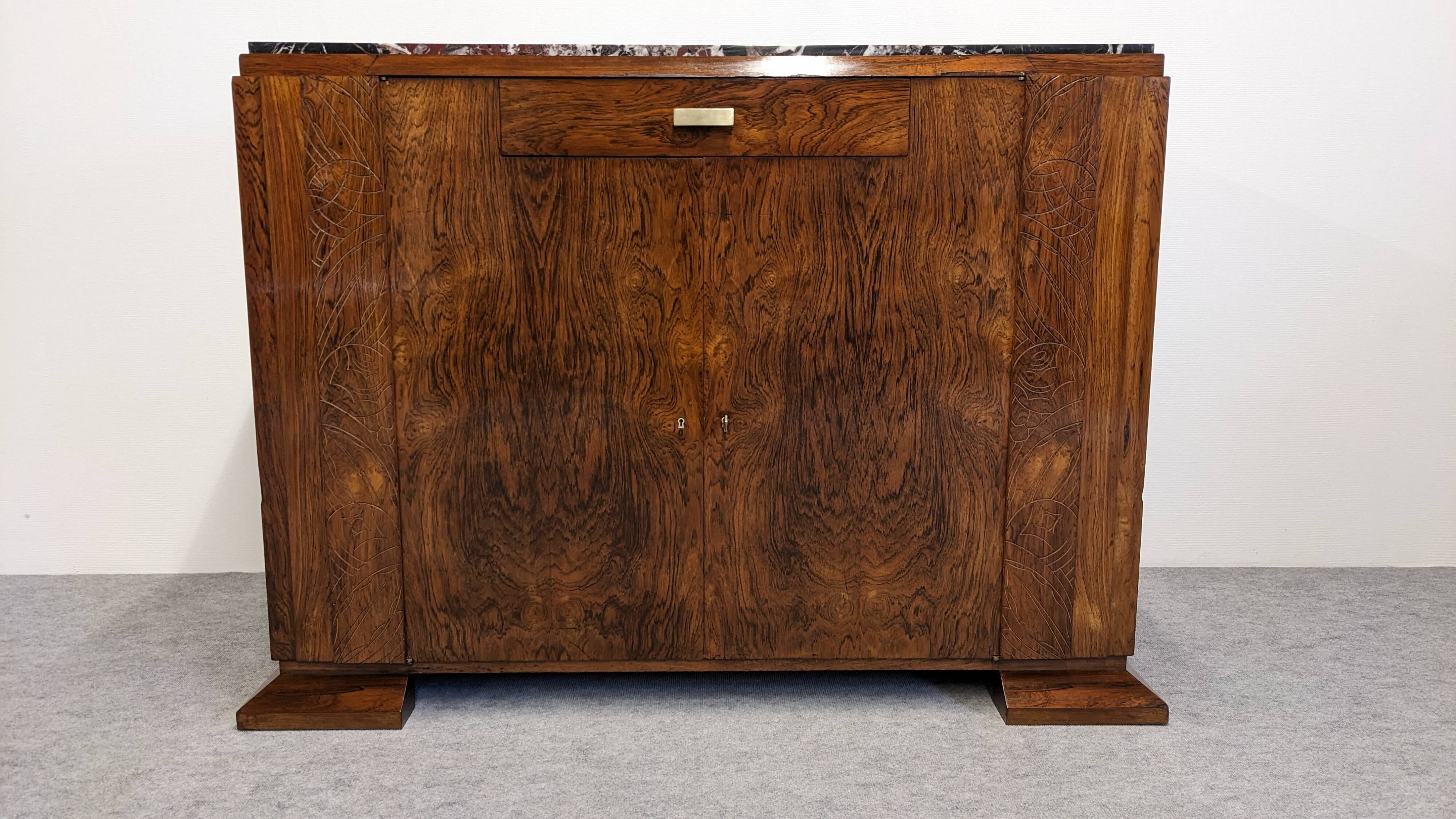 Buffet Art déco en palissandre, France vers 1920