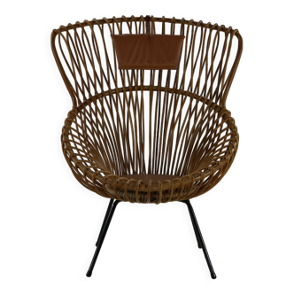 Dutch design rattan easy chair for Rohé Noordwolde Holland