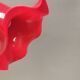 Red vintage hanging lamp made from ABC plastic. Denmark 1980s