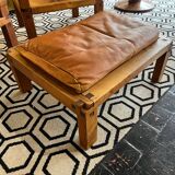 Paire de fauteuils et un repose pied Pierre Chapo 1960
