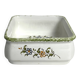 Moustiers, square shallow dish with bird decoration, 20th century.
