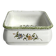 Moustiers, square shallow dish with bird decoration, 20th century.