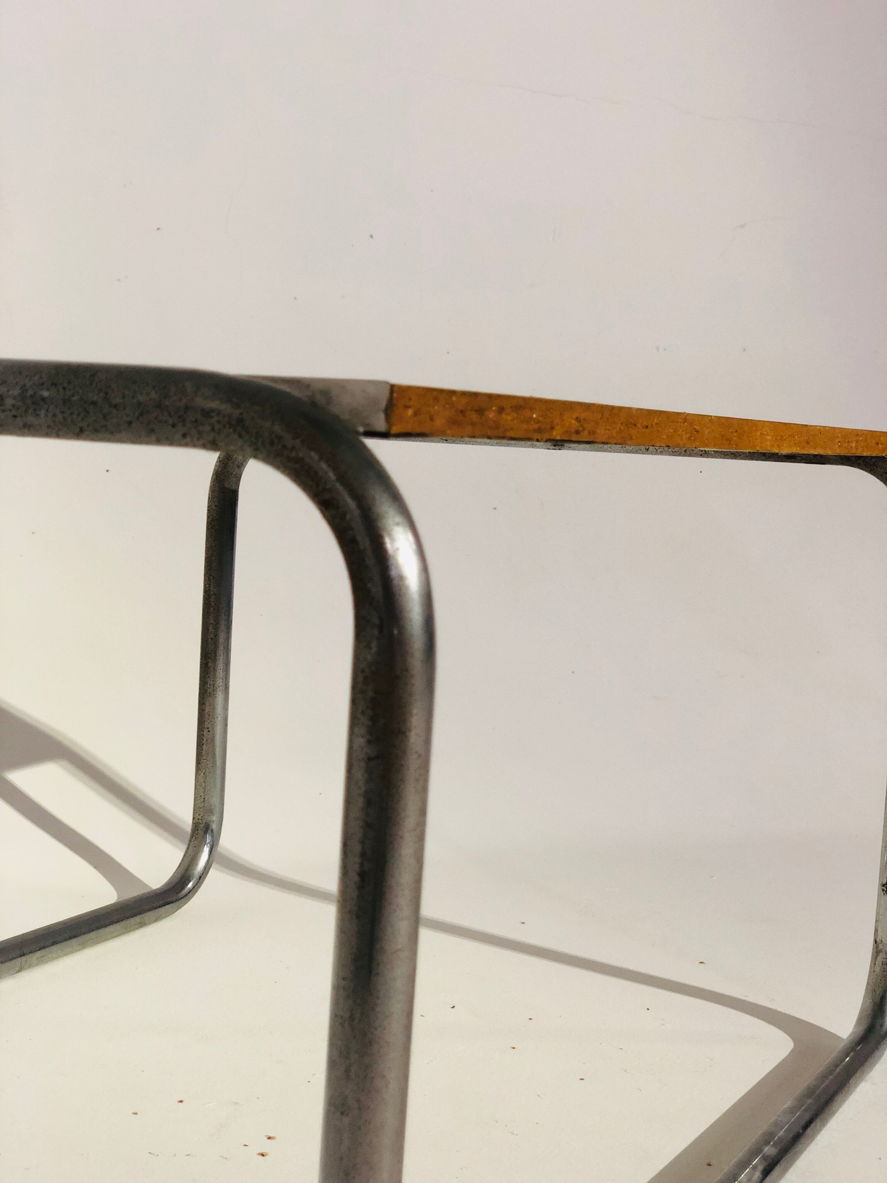 Vintage coffee table white melamine top