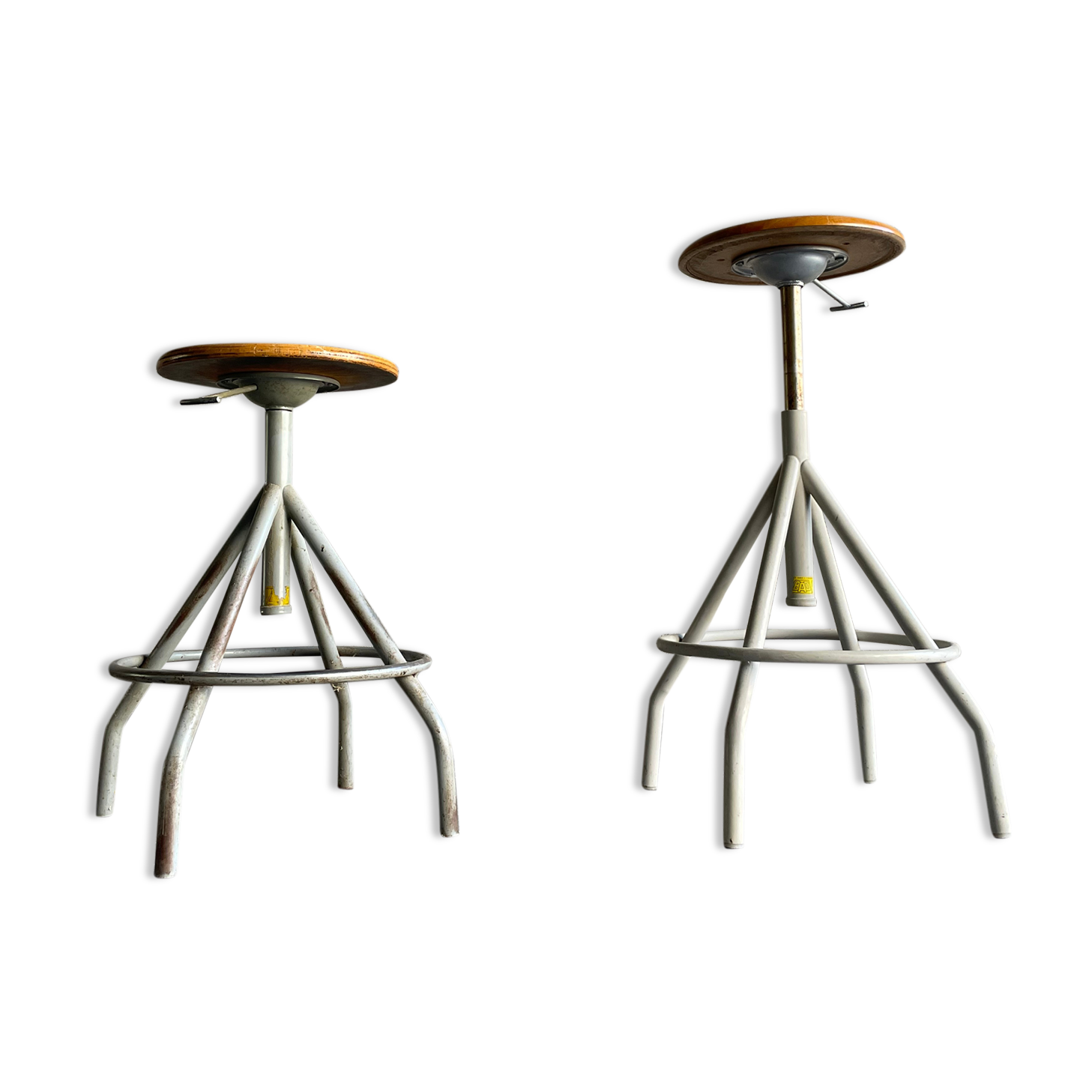 Pair of BAO workshop stools, 1950s
