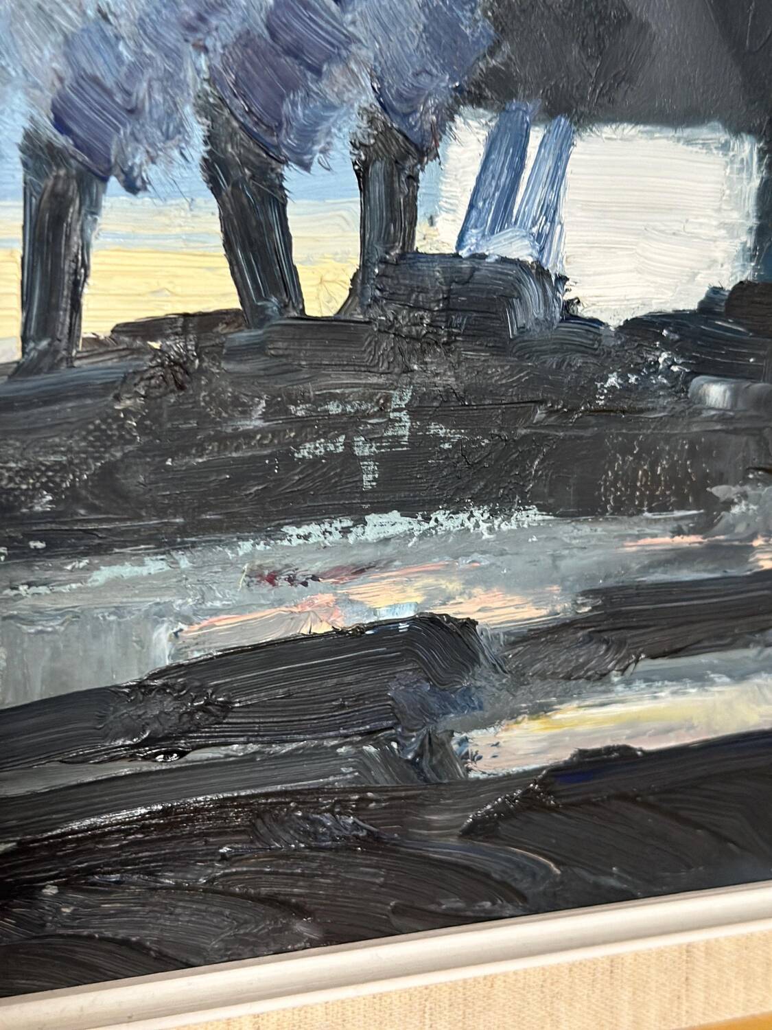 Swedish Oil on Canvas – “Farm Motif” by Bengt Hillgrund