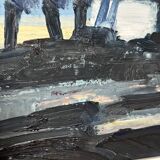 Swedish Oil on Canvas – “Farm Motif” by Bengt Hillgrund