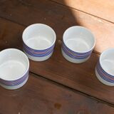 Small ramekins with ceramic stripes