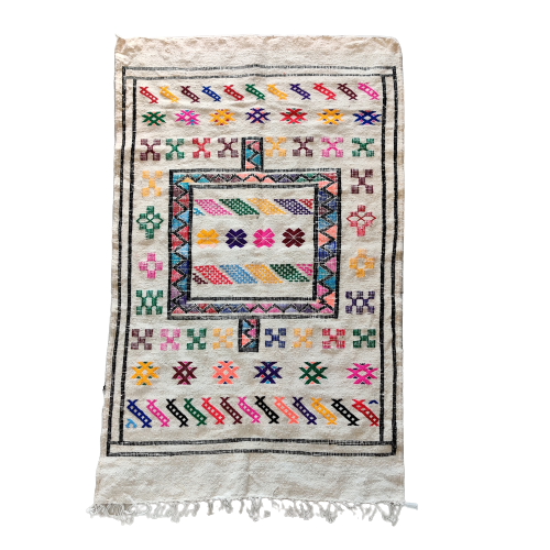 Moroccan carpet ethnic wool 95x155 cm