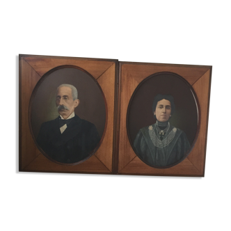 2 oil portraits