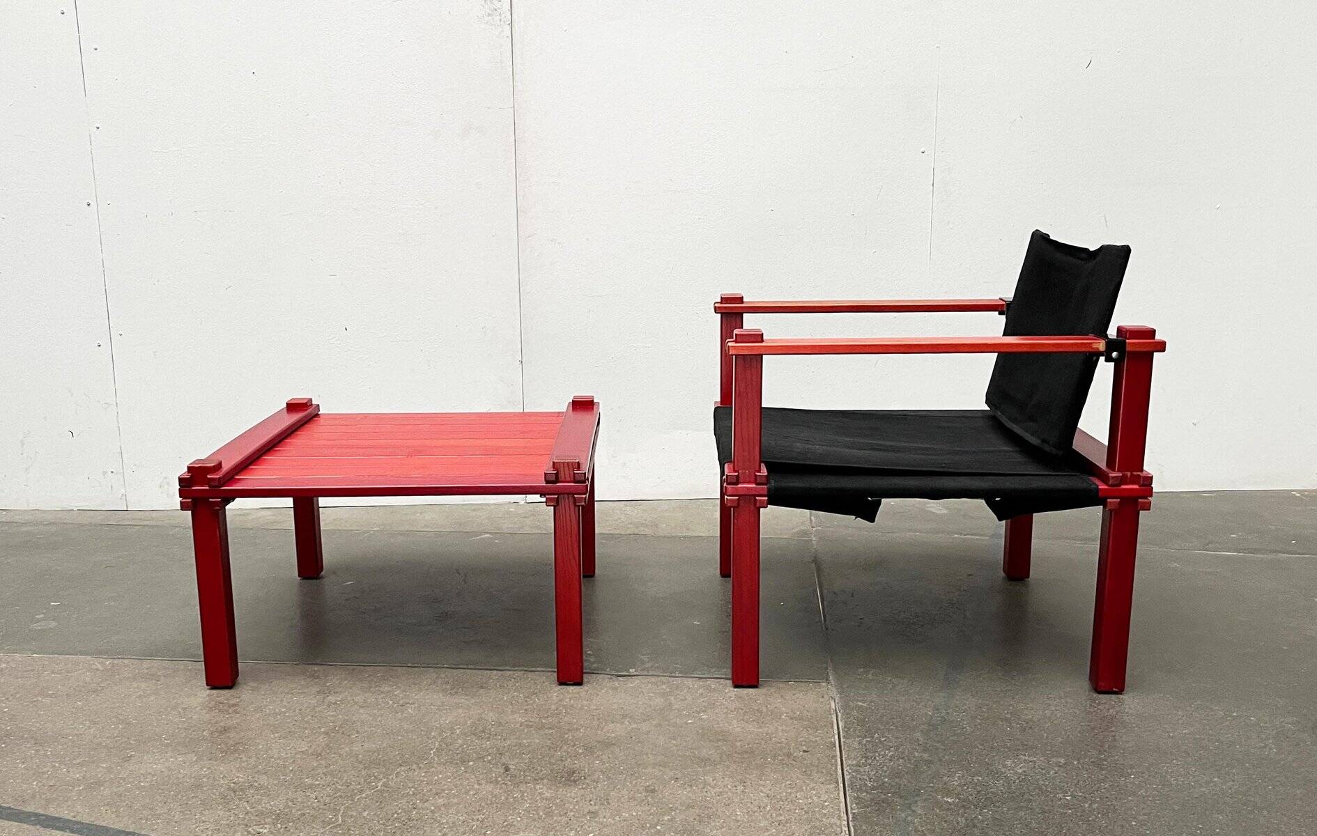 Mid-Century German Farmer Series chairs and table by Gerd Lange for Bofinger, 1960s, set of 5.