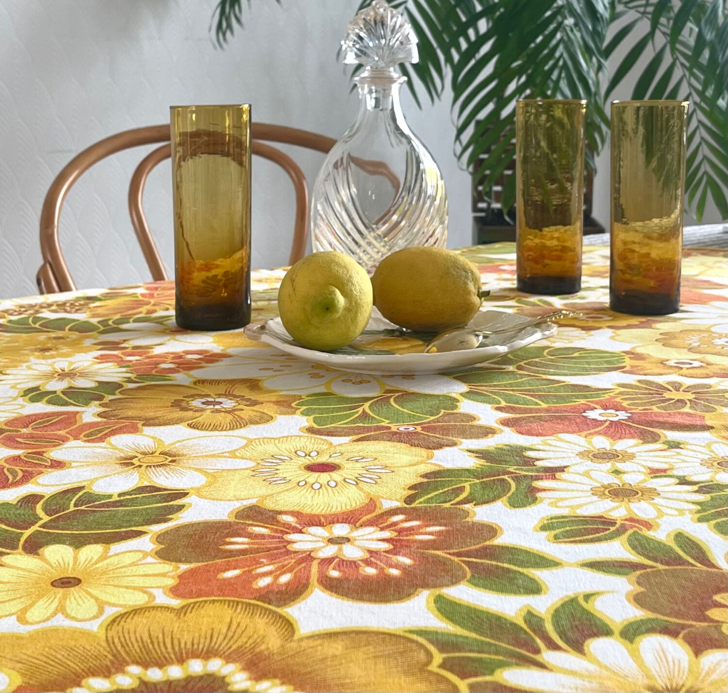 Nappe ronde vintage 1970