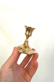 Pair of brass candle holders