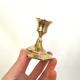 Pair of brass candle holders