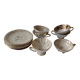 Lot de tasses en porcelaine fine dépareillées signées avec soucoupe