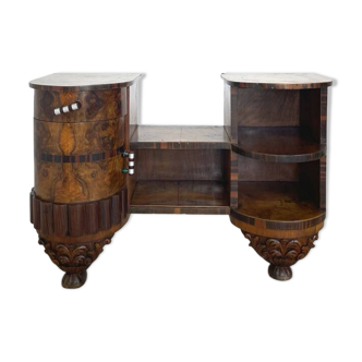 Console italienne Art déco en noyer, années 1930