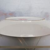 Plate china porcelainE enamelled family pink Lotus + Brand