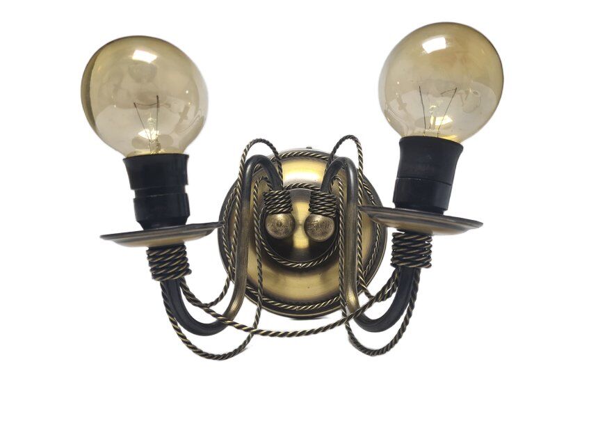 Art Nouveau two-armed wall lamp, Poland, 1970s