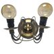 Art Nouveau two-armed wall lamp, Poland, 1970s