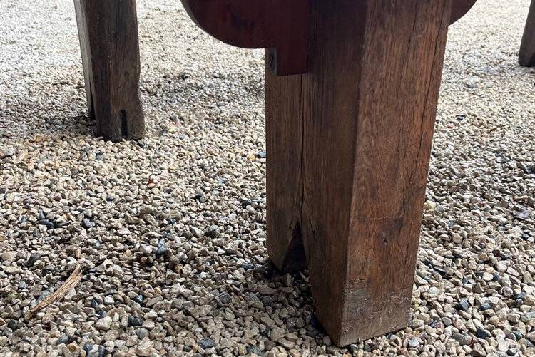 Pair of solid oak benches