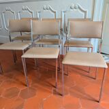 1970s chrome and faux leather chair