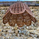 Suspension en cannage vintage 1970