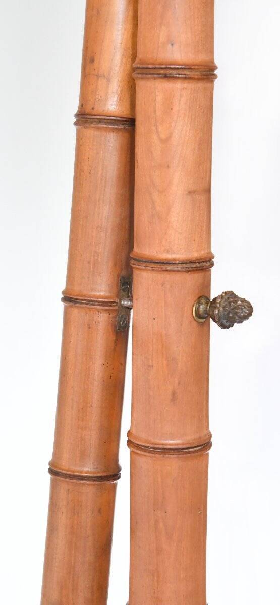 Bamboo-style psyché mirror in the Napoleon III style.