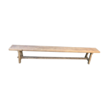 Striped oak bench