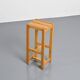 Solid pine bar stool, Maison Regain, 1970s