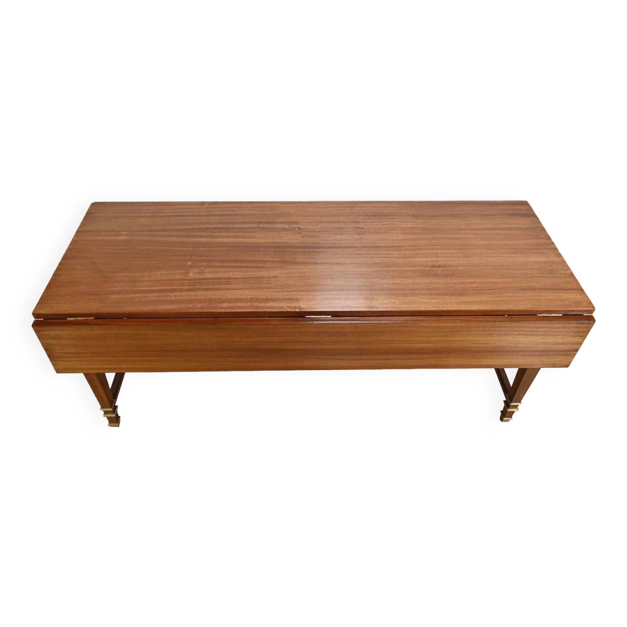 Important Shuttered Table in Sapelli Mahogany, Directoire style – 1970