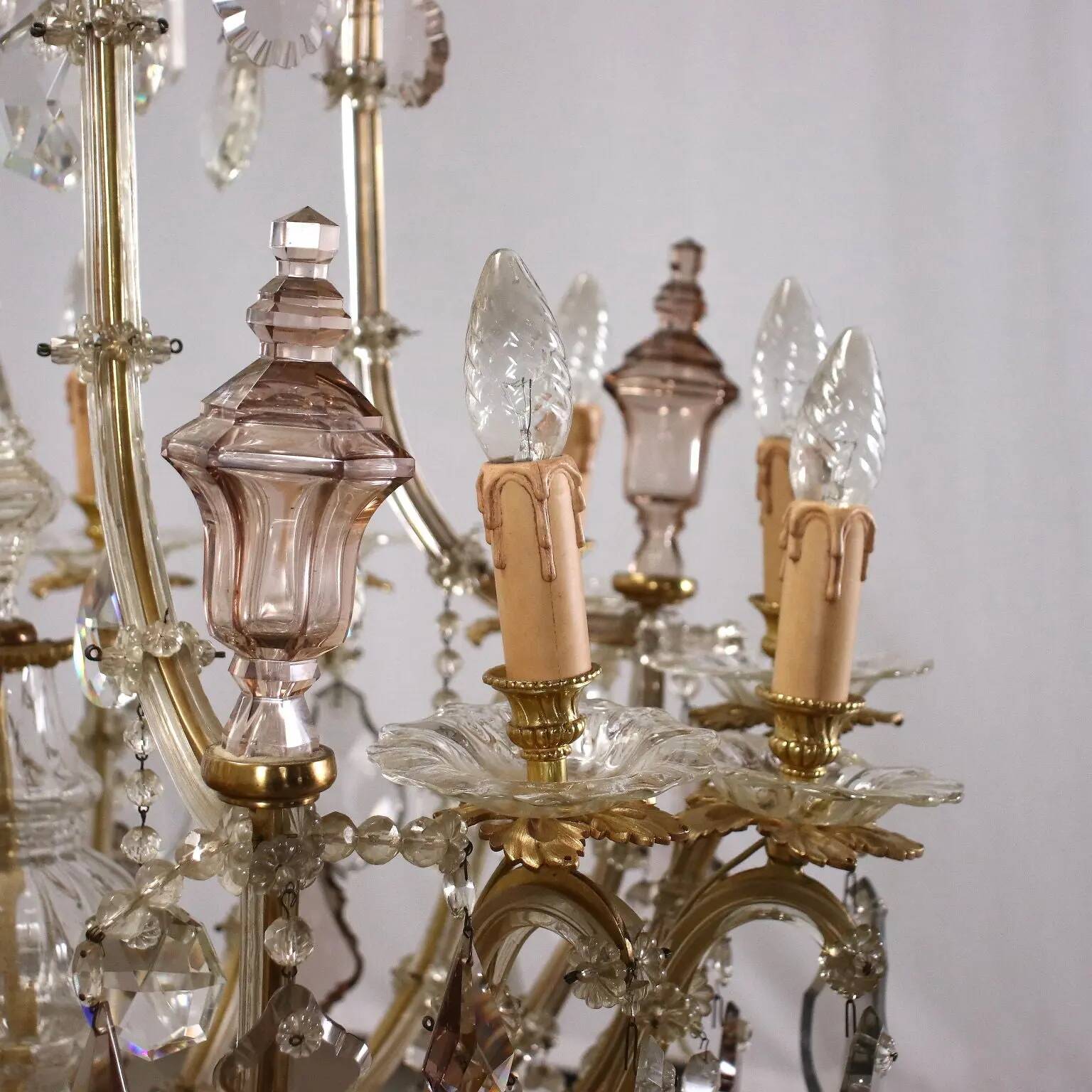 Glass chandelier Italy 20th Century
