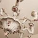 Large hand-painted gilded chandelier mangani ceramiche porcelain