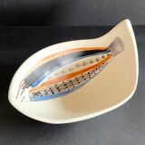 Coupe "au poisson" en faïence par roger capron vallauris