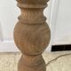 Lampadaire vintage en bois naturel et abat jour en corde années 1960