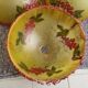 Set of 10 vintage 1960s glass shade lamps with grape decoration