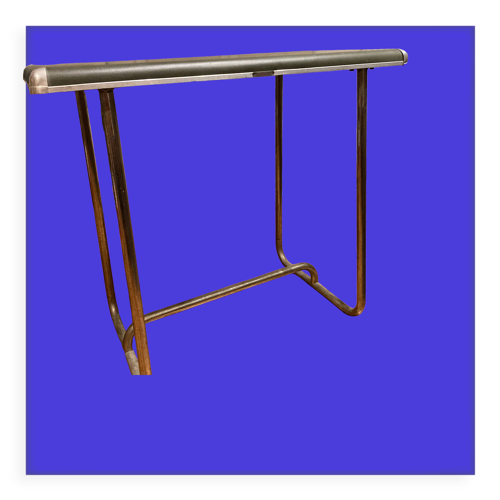 Table Ronéo cuir métal