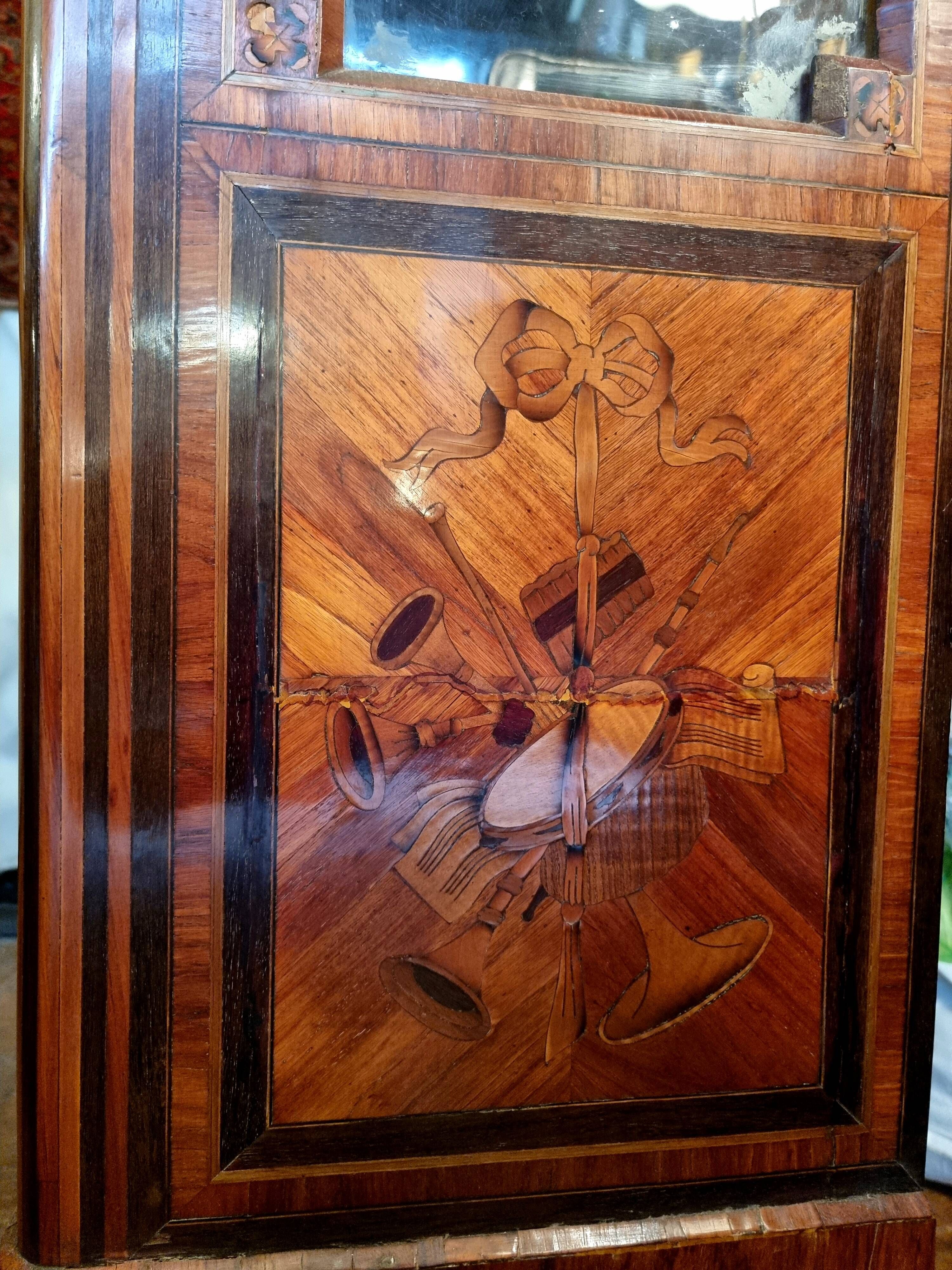 Louis XVI style showcase in marquetry - rosewood - rosewood - 19th