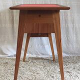 Teak desk with compass legs - 60s/70s
