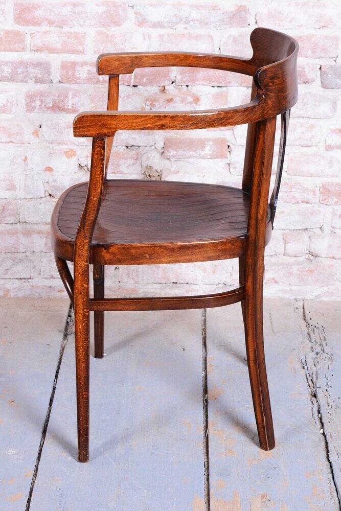 Art Deco Beech Armchair from Fischel, Slovakia, 1900s