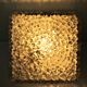 Holophane brand square wall light in moulded thick glass